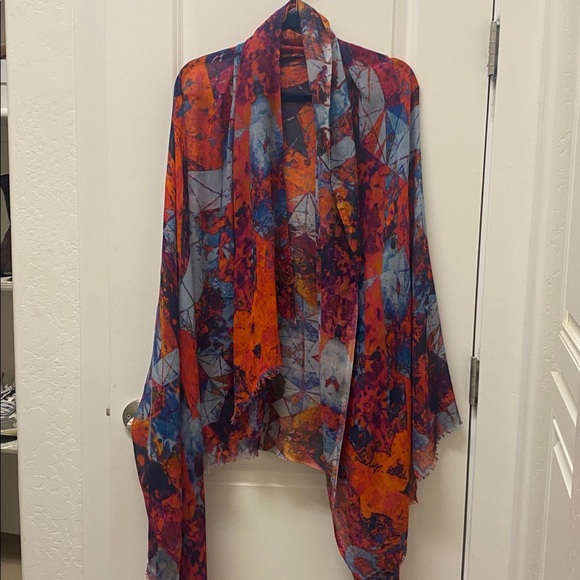 Lily And Lionel Large Oversized Scarf Womens 50 x 72 One Size Modal Silk Scarf - Picture 3 of 6